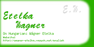 etelka wagner business card